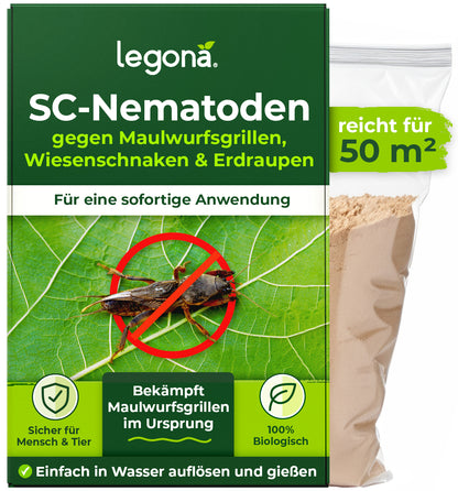 SC-Nematoden gegen Maulwurfsgrillen und Wiesenschnaken